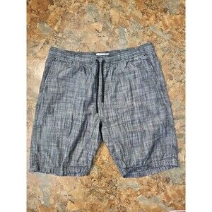 Rails Shorts Mens 36  Black/Gray‎  Drawstrings Elastic Stretch (A95)